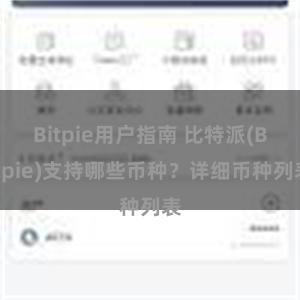 Bitpie用户指南 比特派(Bitpie)支持哪些币种？详细币种列表