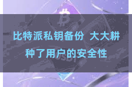 比特派私钥备份  大大耕种了用户的安全性