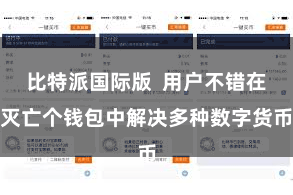 比特派国际版  用户不错在灭亡个钱包中解决多种数字货币